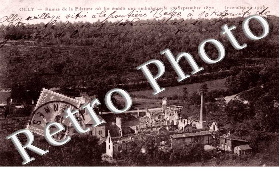 ruines de la filature ou fut etablie une ambulance le 1er septembre 1870 - incendiee en 1908