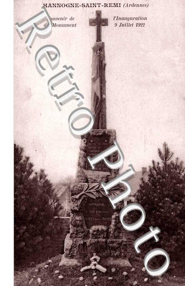 Souvenir de l'inauguration du monument 9 juillet 1922