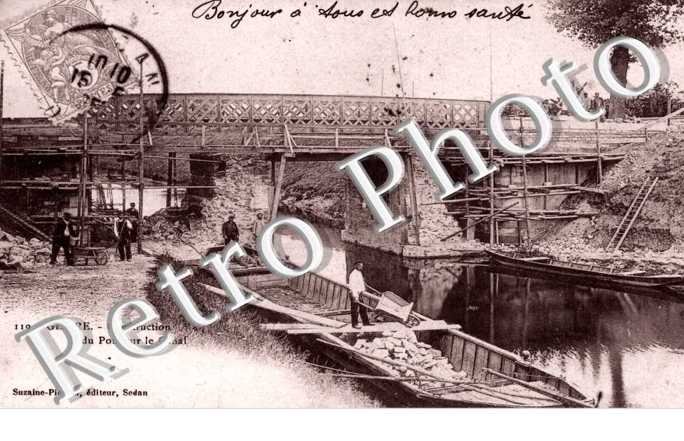 construction du pont sur le canal