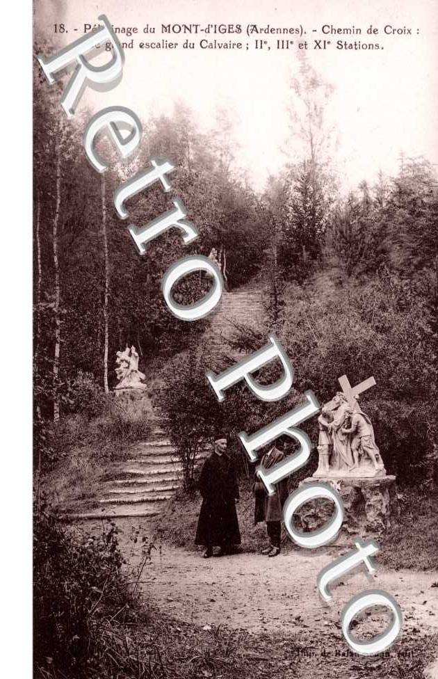 pelerinage du mont d'Iges, chemin de croix, le grand escalier du calvaire
