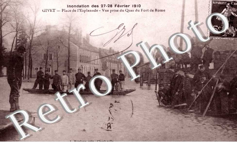 Inondations fevrier 1910, Place de l'Esplanade