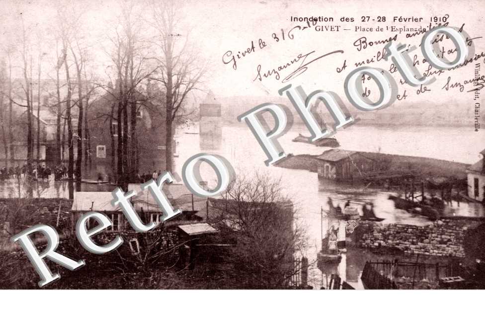 Innondation 27-28 fevrier 1910 Place de l'Esplanade