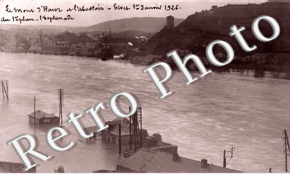 inondations janvier 1926, l'Esplanade L'abattoir