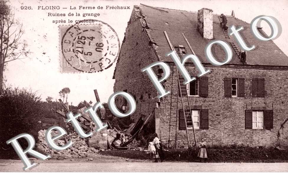 la ferme de frechaux ruines de la grange apres le cyclone