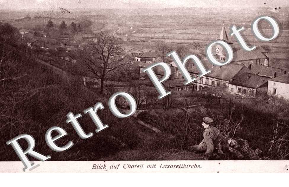 Blick auf Chatell mit Lazarettkirche