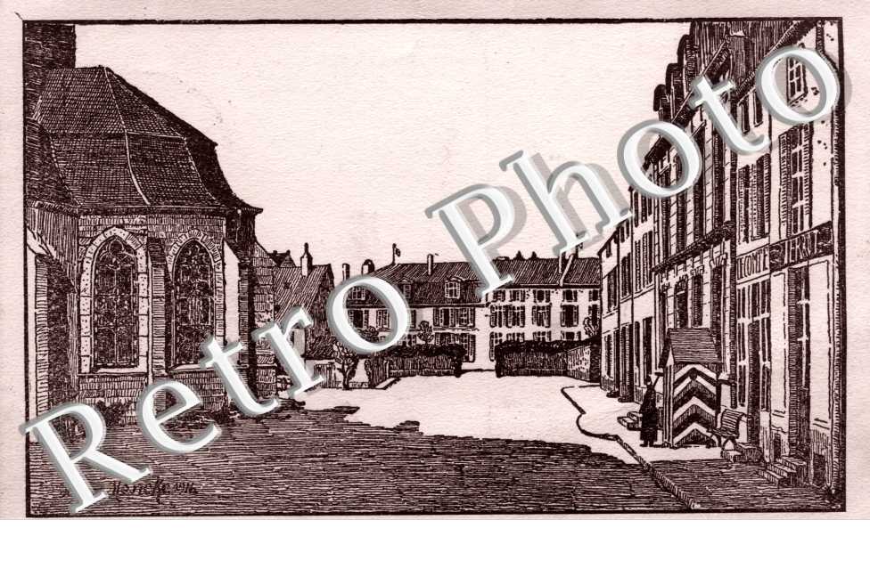 Etappen-Lazaret  dessin Arriere de l'eglise
