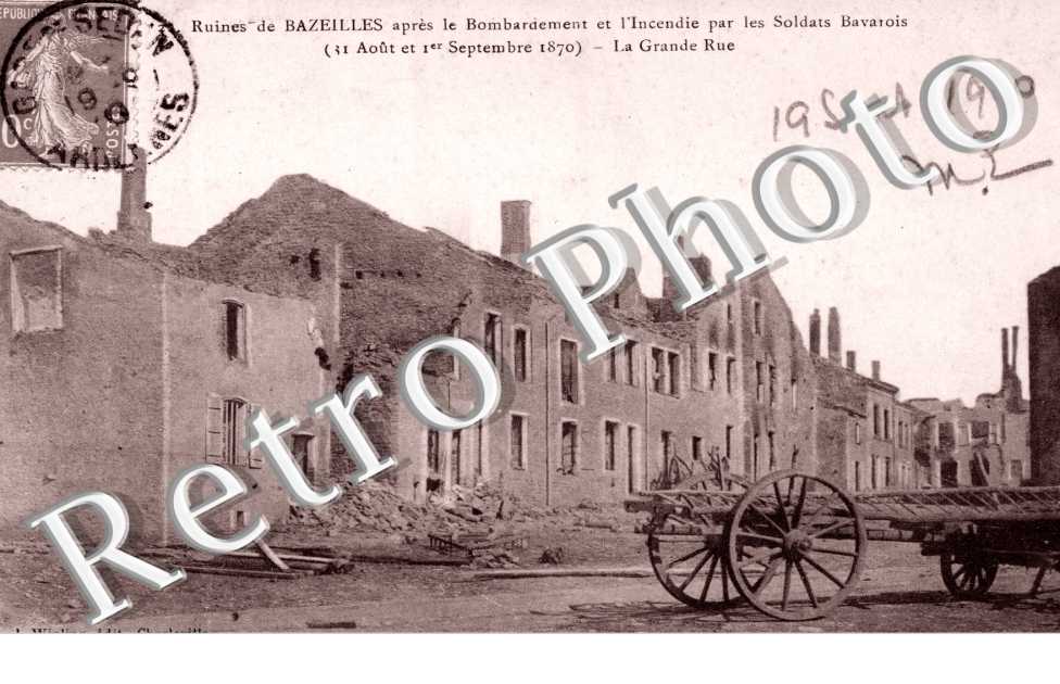 Ruines de Bazeilles après bombardement