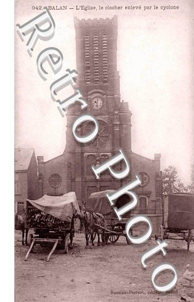 l'eglise, le clocher enleve par le cyclone