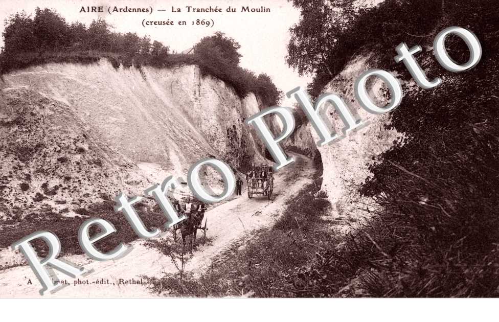 la tranchee du Moulin (creusee en 1869)