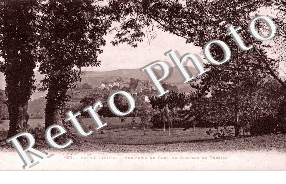vue prise du parc du chateau de Terssac
