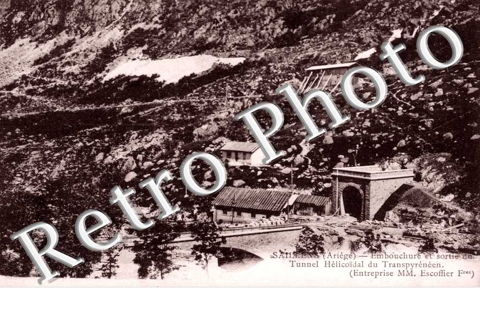 SAILLENS  - Embouchure et sortie du Tunnel Helicoidal du Transpyreneen (entreprise Mm. escoffier Fres)