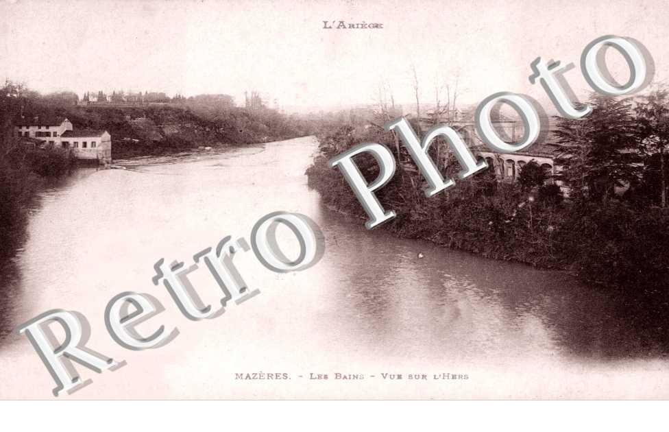 les bains, vue sur l'Hers
