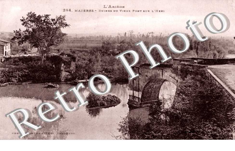 ruines du vieux pont sur l'Hers