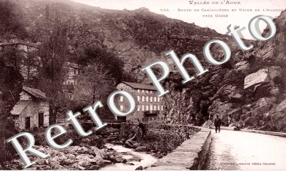 route de Carcanieres et usine de l'Aguzou p^res Gesse
