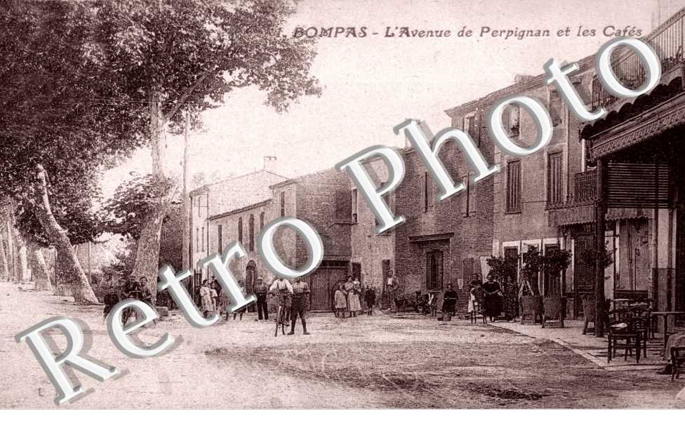 l'avenue de Perpignan et les cafes