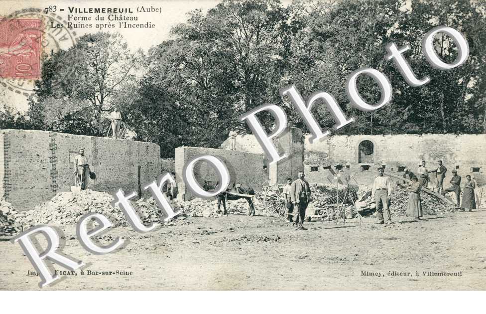 Ferme du Chateau, les Ruines apres l'incendie