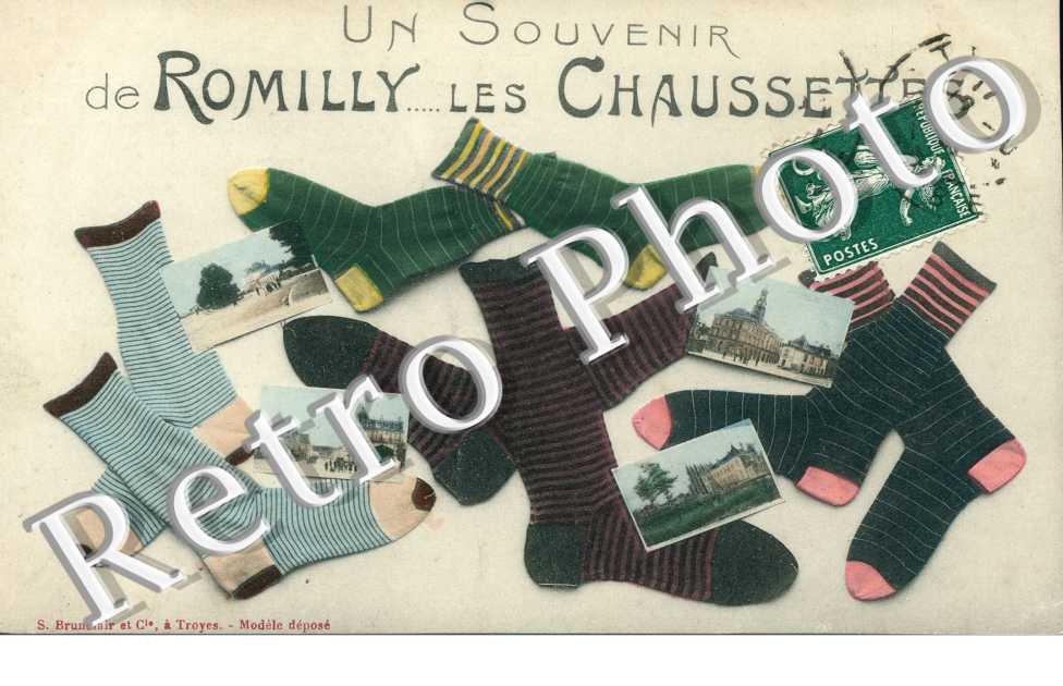 (carte fantaisie Souvenir, ''Les Chaussettes")