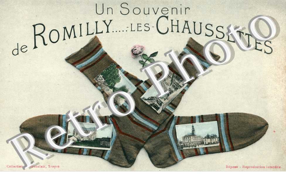 (carte fantaisie Souvenir, ''Les Chaussettes")