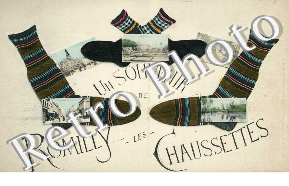 (carte fantaisie Souvenir, ''Les Chaussettes")