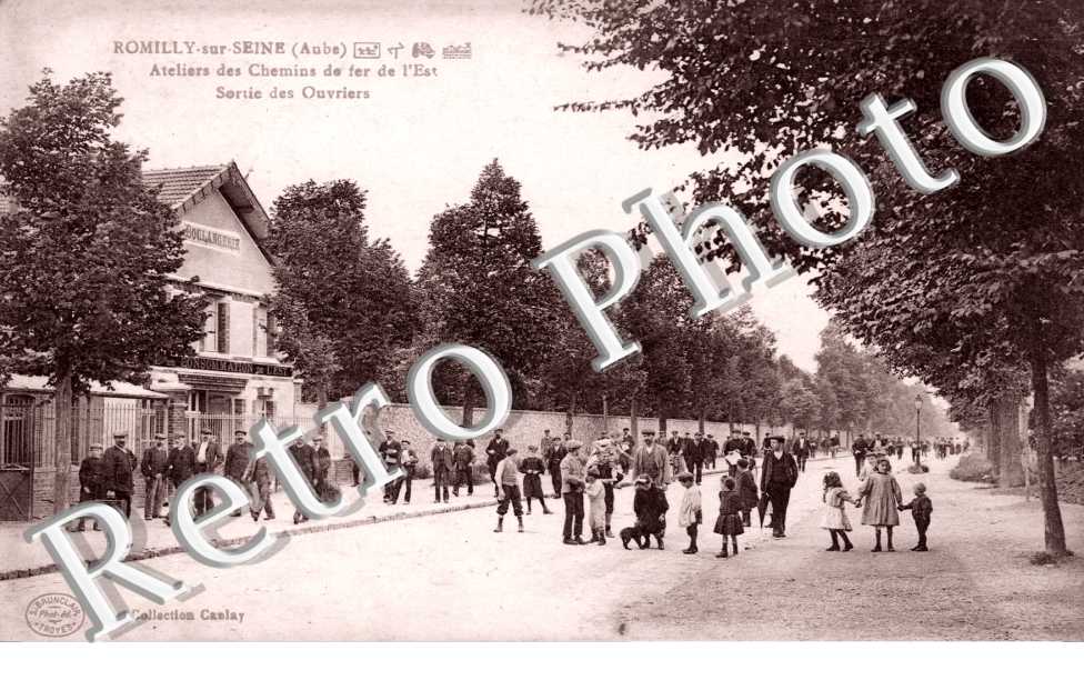 Romilly-sur-Seine, Atelier des Chemins de Fer de l'Est, Sortie des Ouvriers