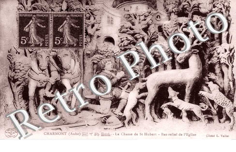 La Chasse de St Hubert, Bas Relief de l'Eglise
