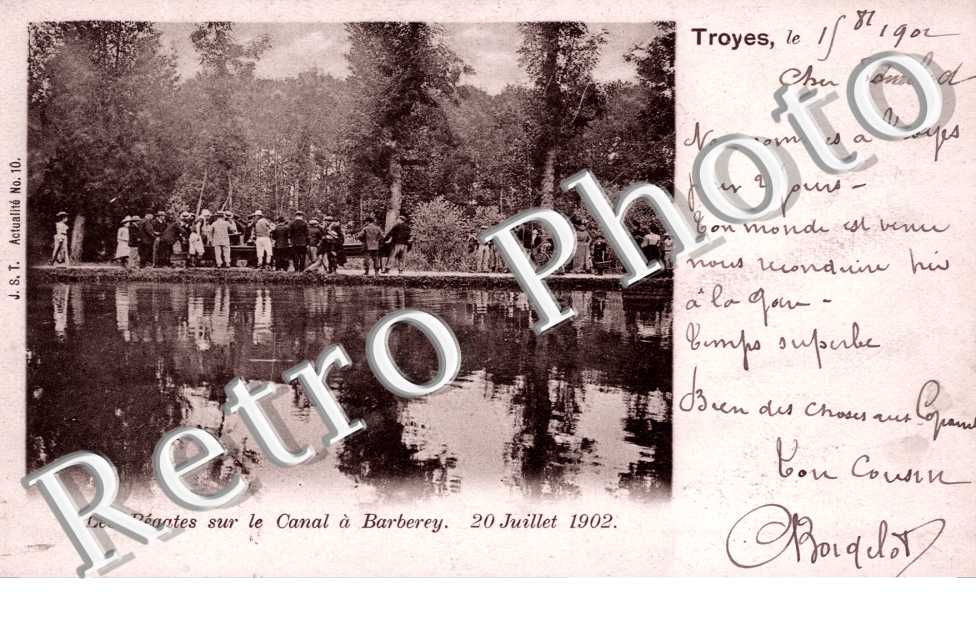 les regates sur le canal a Barberey 20 juillet 1902