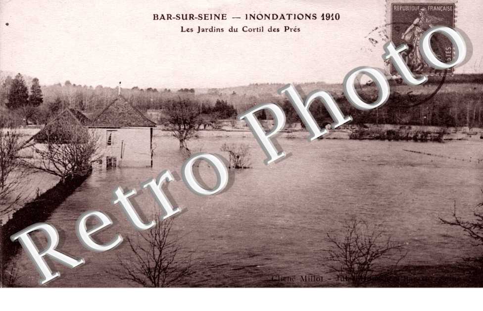 Inondations 1910 - les jardins du Cortil des Pres
