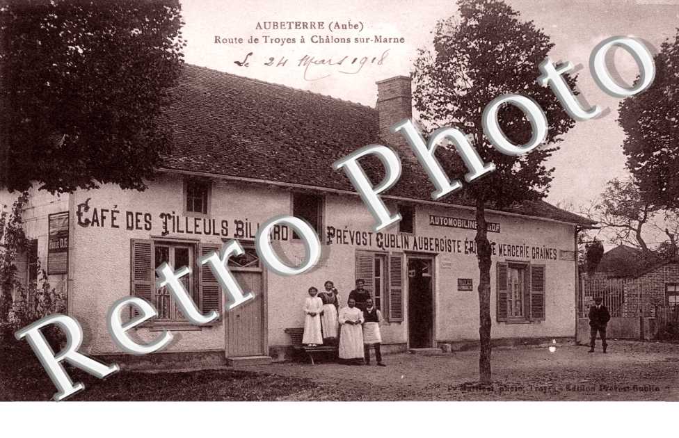 Route de Troyes à Chalons - Cafe des Tilleuls