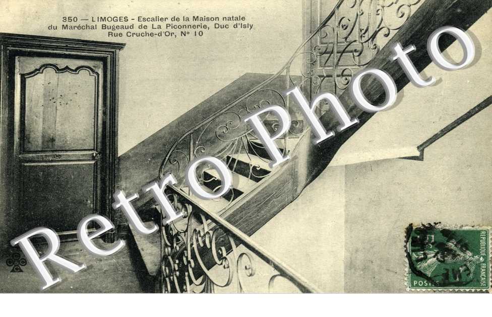 escalier de la maison natale du Marechal Bugeaud de la Piconnerie, Duc d'Isly Rue Cruche-d'Or, n° 10