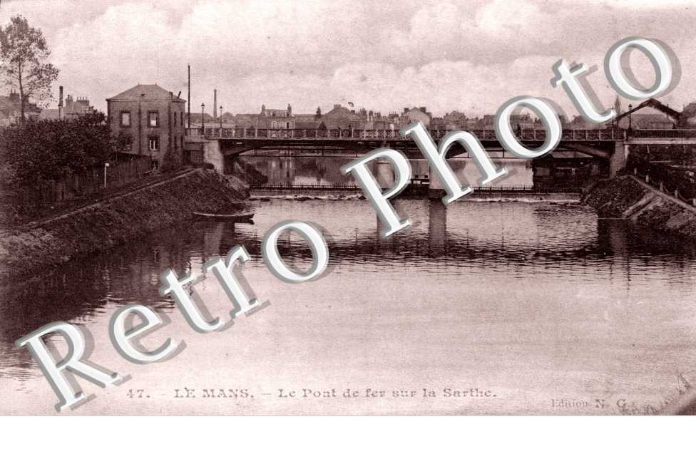 le pont de fer sur la Sarthe
