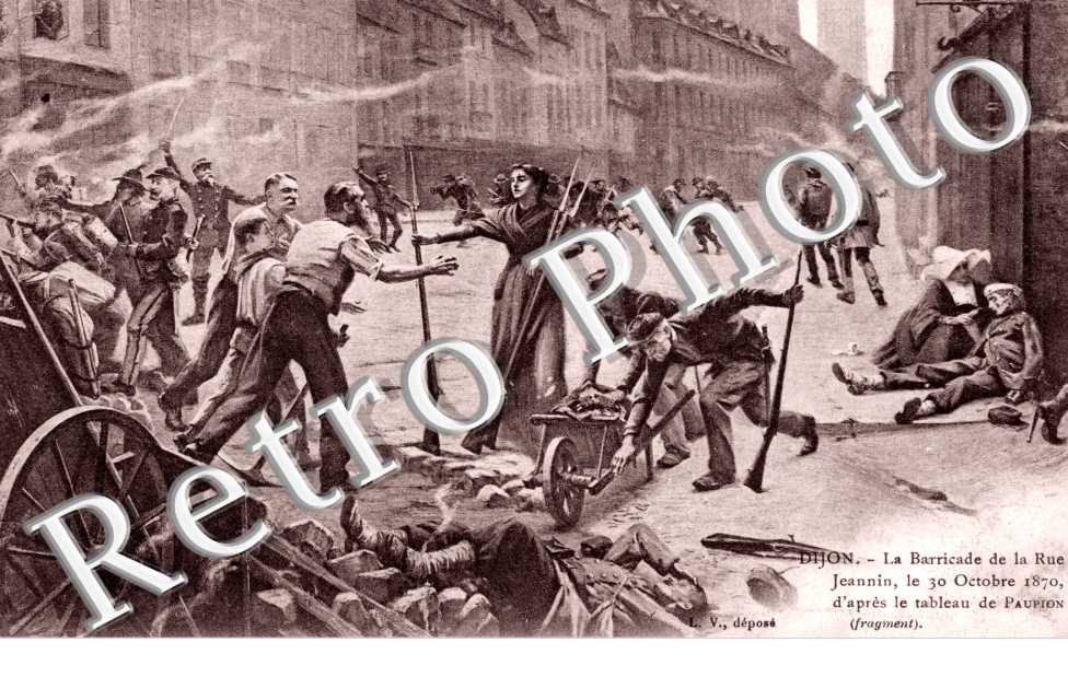 la Barricade de la Rue Jeannin, le 30 Octobre 1870 d'apres le tableau de Paupion