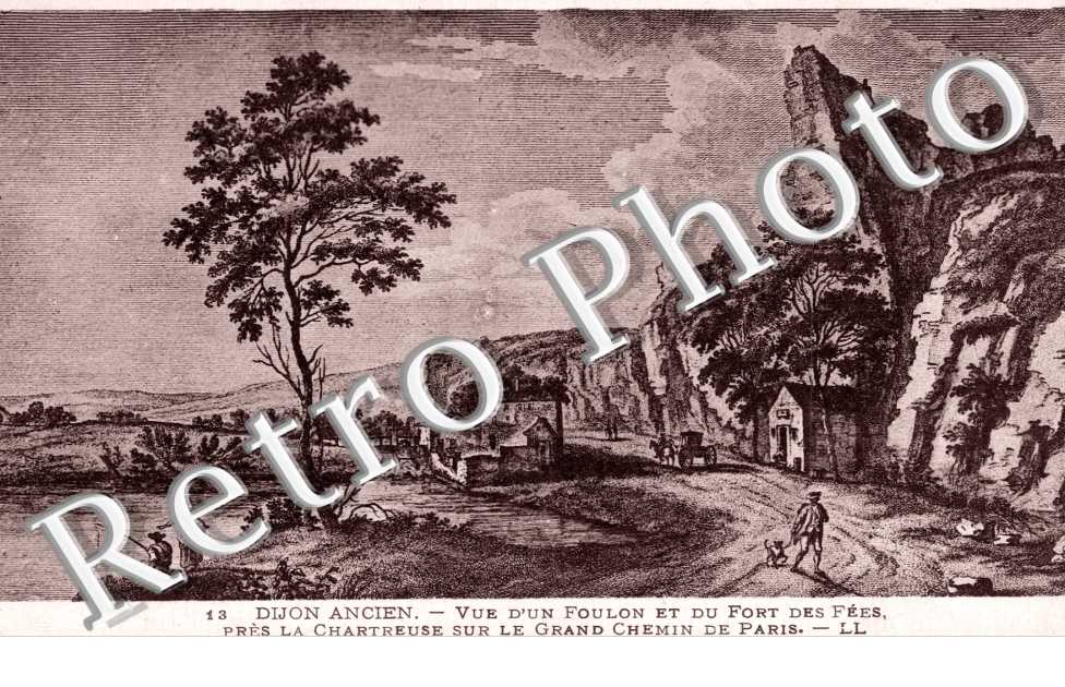 Vue d'un foulon et du fort des fees