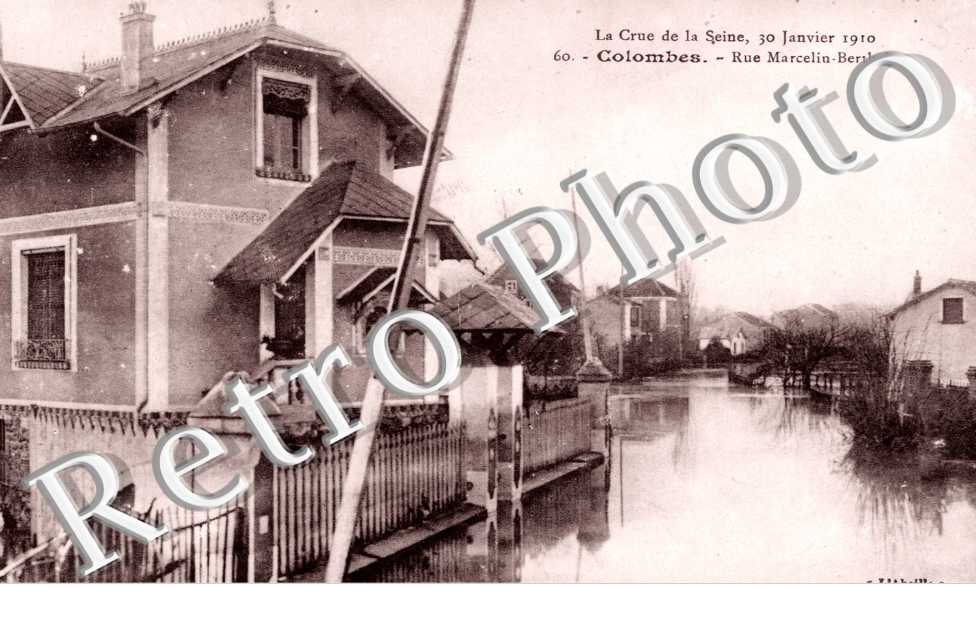 Crue de la Seine, 1910, Rue Marcelin Berthelot