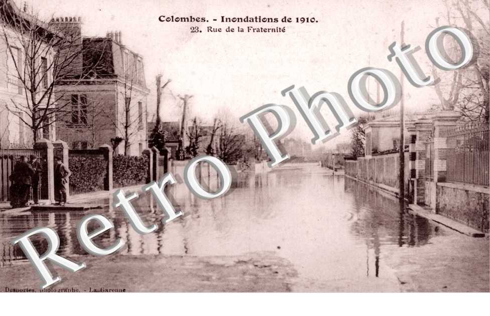 Inondations, 1910, Rue de la Fraternite