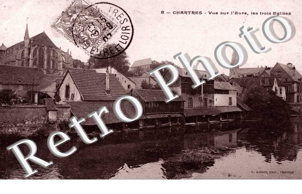 vue sur l'Eure, les trois Eglises
