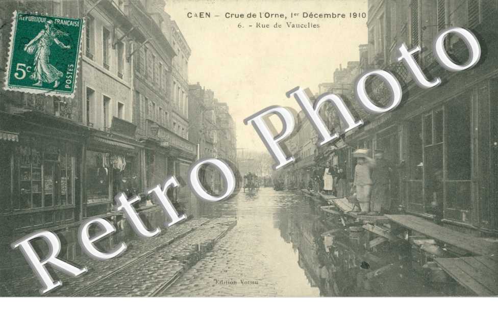 Rue de Vaucelles Crue de l'Orne, le 1er decembre 1910