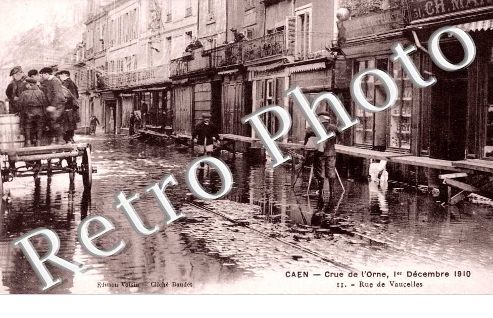 Rue de Vaucelles Crue de l'Orne, le 1er decembre 1910
