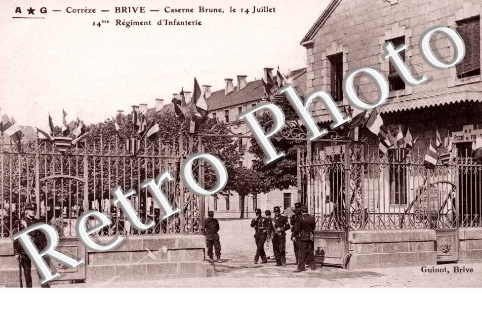 Caserne Brune, le 14 juillet 14eme Regiment d'Infanterie