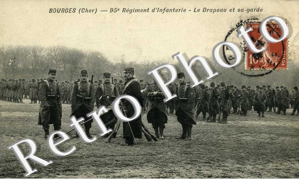 95eme regiment d'infanterie - le drapeau et sa garde
