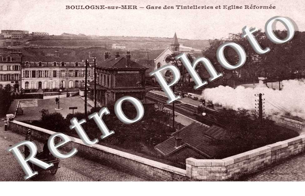 La gare des Tintelleries et Eglise reformee