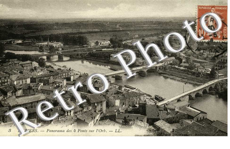 Panorama des 4 ponts sur l'Orb