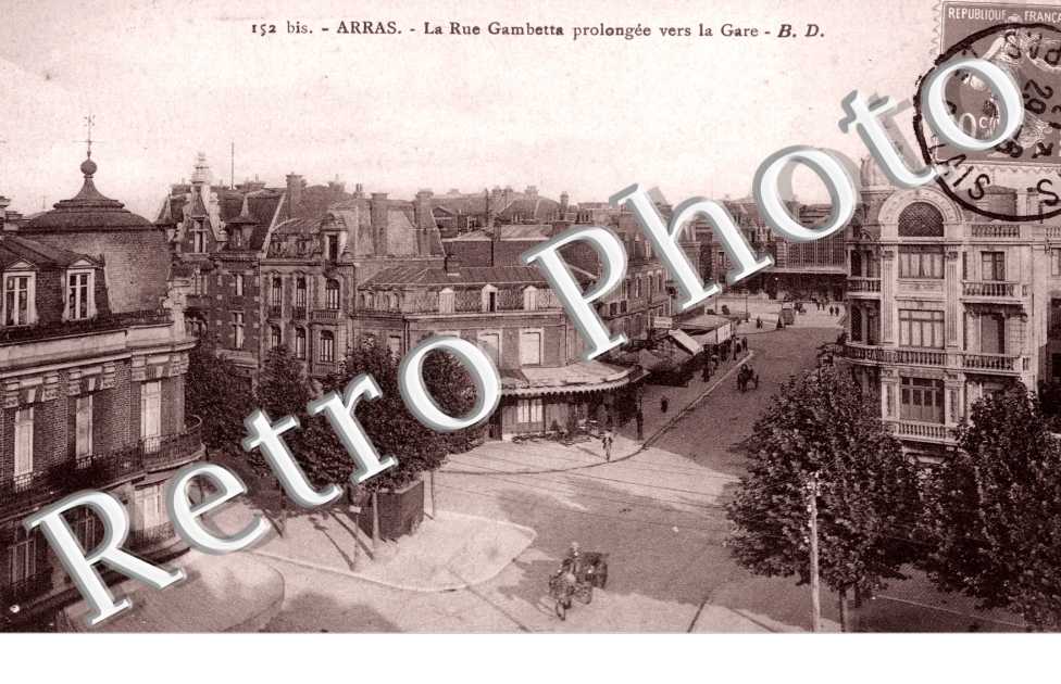 la Rue Gambetta prolongee vers la Gare
