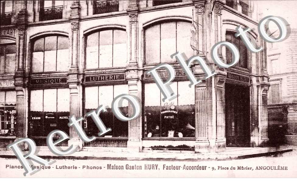 place du Murier Pianos, Musique, Phonos- Maison Gaston Hury, Facteur-Accordeur, Place du Murier