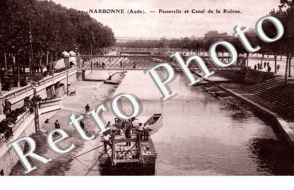 la passerelle et canal de la Robine