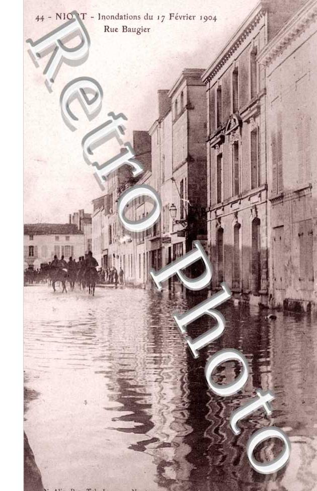 Inondations du 17 Fevrier 1904 Rue Baugier