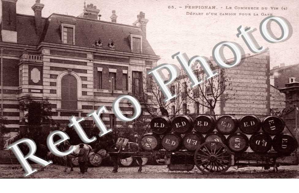le commerce du vin, depart d'un camion pour la gare