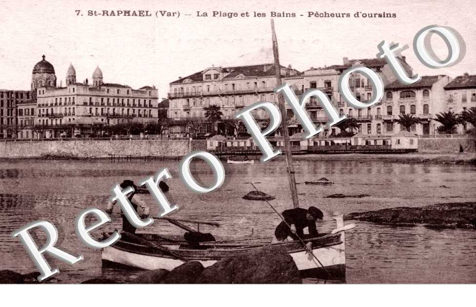 La plage et les bains - pecheurs d'Oursins