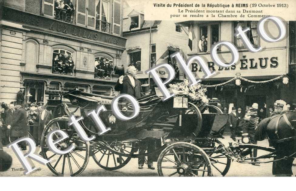Visite du President de la Republique 1913 dans sa Daumont
