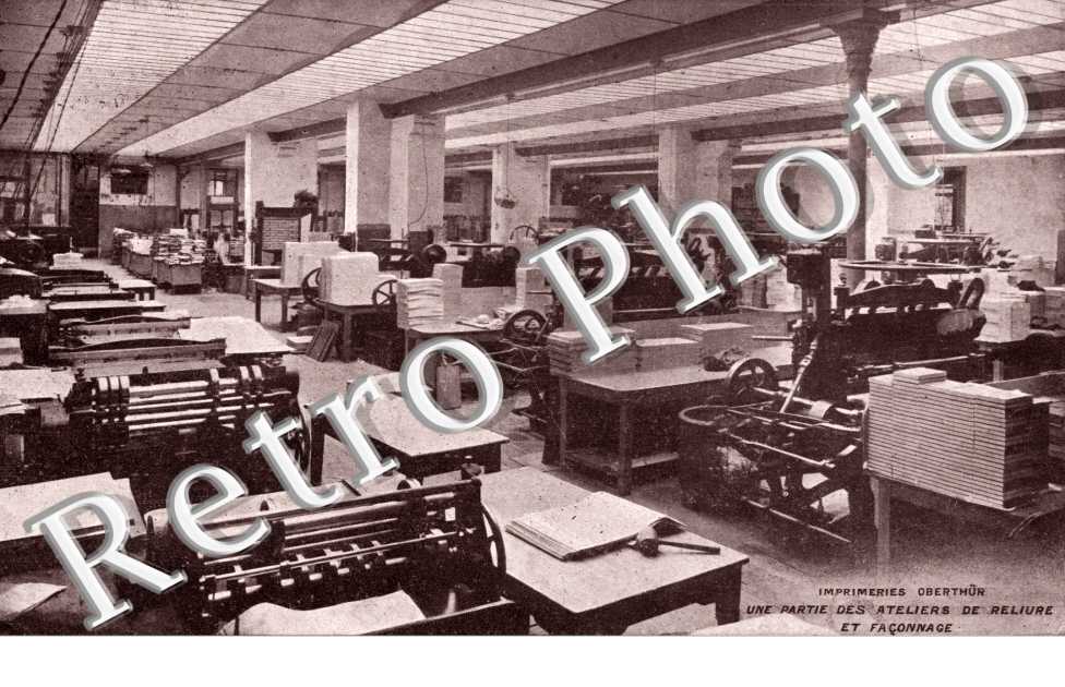 Imprimerie Oberthur Une partie des ateliers de reliure et faconnage