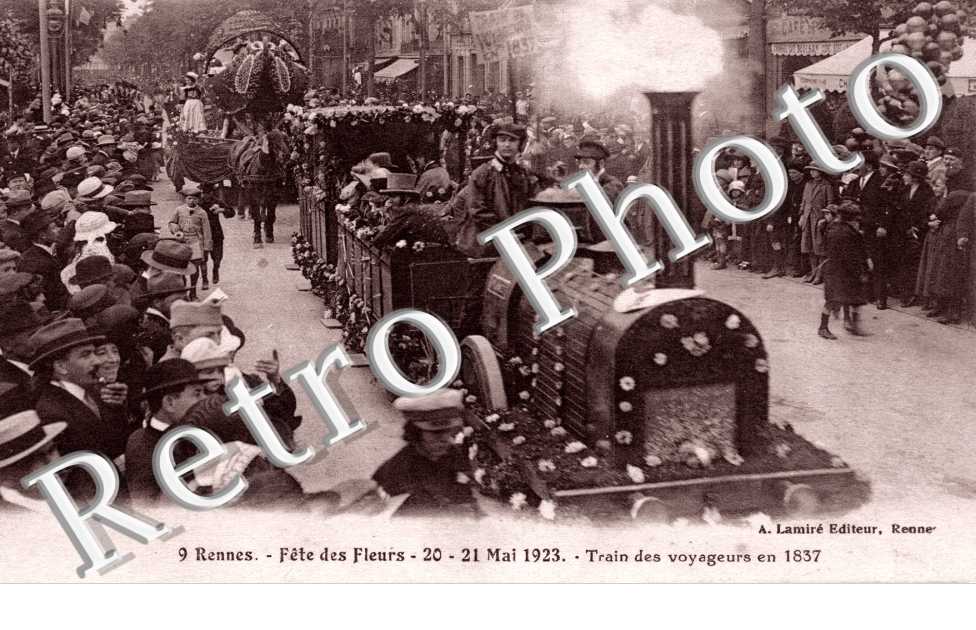 Fete des fleurs 1923 Train des voyageurs en 1837